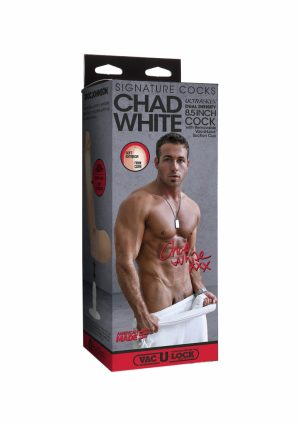 Chad White 8.5 Inch ULTRASKYN Cock - Vanilla - Afbeelding 2