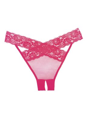 Adore Desire Panty ( Crotchless ) - Hot Pink - O/S - Afbeelding 3