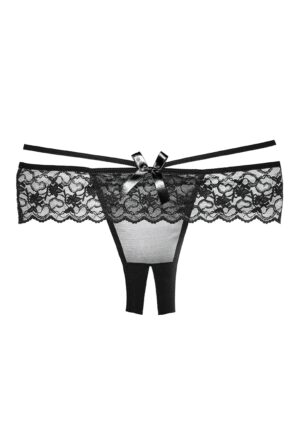 Angel Panty ( Crotchless ) - Black - O/S - Afbeelding 2
