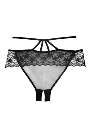 Angel Panty ( Crotchless ) - Black - O/S - Afbeelding 3