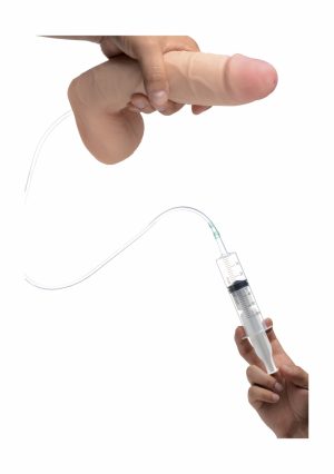 9 Inch Realistic Dual Density Squirting Dildo - Flesh - Afbeelding 10