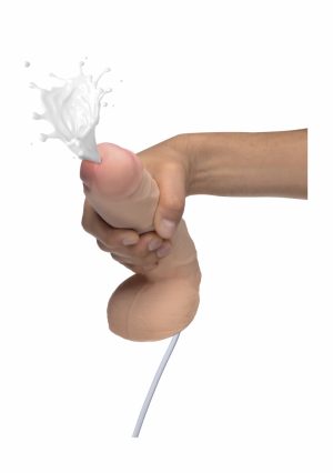 9 Inch Realistic Dual Density Squirting Dildo - Flesh - Afbeelding 3