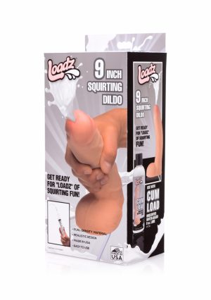 9 Inch Realistic Dual Density Squirting Dildo - Flesh - Afbeelding 7