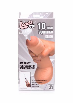 10 Inch Realistic Dual Density Squirting Dildo - Flesh - Afbeelding 5