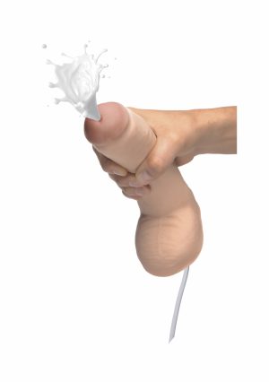 10 Inch Realistic Dual Density Squirting Dildo - Flesh - Afbeelding 9