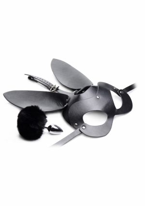 TZ Bunny Mask with Plug - Black - Afbeelding 1