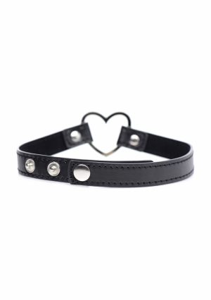 Dark Heart Chrome Heart Black Choker - Black - Afbeelding 4
