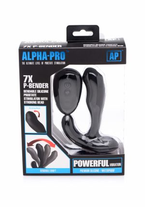 7X P-BENDER Bendable Prostate Stimulator with Stroking Bead - Bl - Afbeelding 8