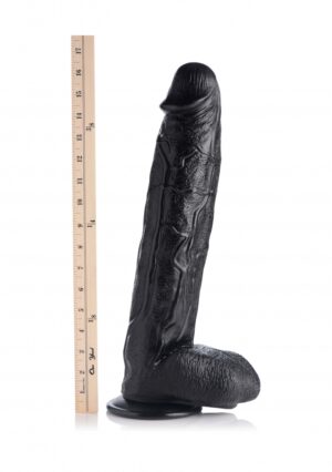 Raging Rhino 17 Inch Veiny Dildo - Black - Afbeelding 2