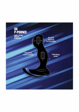 6X P-POUNCE Double Tapping Prostate Stim - Black - Afbeelding 9