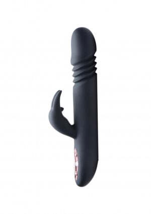 Royal Rabbits Bunny Thrust 10X Thrusting Rabbit Vibrator - Black - Afbeelding 1