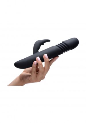 Royal Rabbits Bunny Thrust 10X Thrusting Rabbit Vibrator - Black - Afbeelding 4