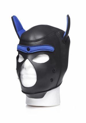 Neoprene Puppy Hood - Black and Blue - Afbeelding 10