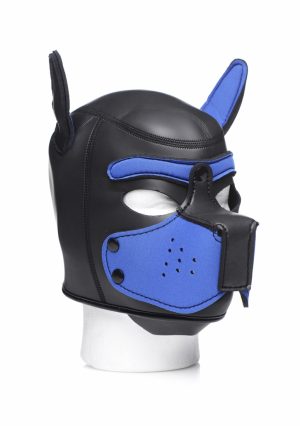 Neoprene Puppy Hood - Black and Blue - Afbeelding 6