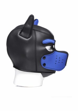 Neoprene Puppy Hood - Black and Blue - Afbeelding 7