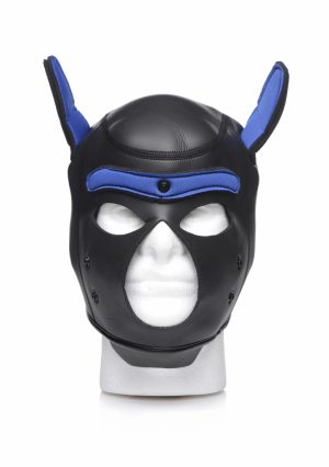 Neoprene Puppy Hood - Black and Blue - Afbeelding 8