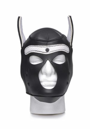 Neoprene Puppy Hood - Black and White - Afbeelding 11
