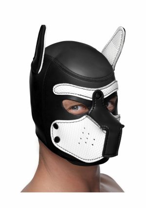 Neoprene Puppy Hood - Black and White - Afbeelding 2
