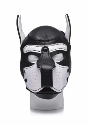 Neoprene Puppy Hood - Black and White - Afbeelding 6