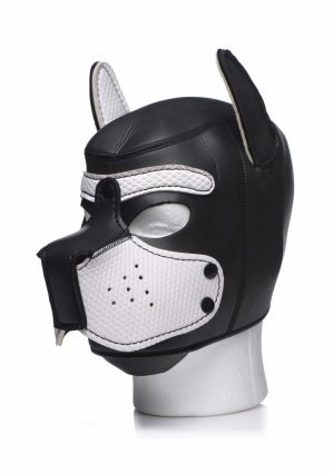 Neoprene Puppy Hood - Black and White - Afbeelding 7