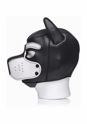 Neoprene Puppy Hood - Black and White - Afbeelding 9