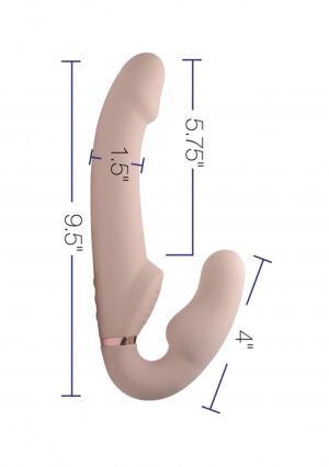 10X Evoke Ergo-Fit Inflatable Vibrating Strapless Strap-On- F - Afbeelding 9