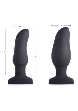10X Inflatable + Vibrating Curved Silicone Anal Plug - Afbeelding 3