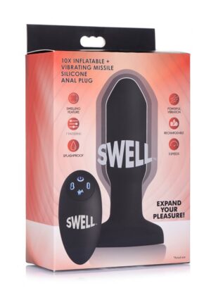 10X Inflatable + Vibrating Missile Silicone Anal Plug - Afbeelding 2