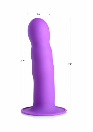 Squeezable Wavy Dildo - Purple - Afbeelding 10