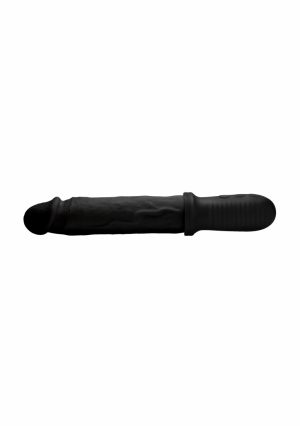 8X Auto Pounder Vibrating and Thrusting Dildo - Black