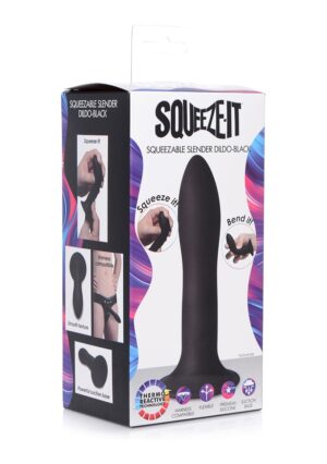Squeezable Slender Dildo - Black - Afbeelding 2