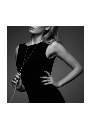 Magnifique - Metallic chain Whip / Necklace - Silver - Afbeelding 2