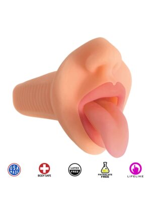 Courtney Vibrating Mouth Stroker - Vanilla - Afbeelding 1