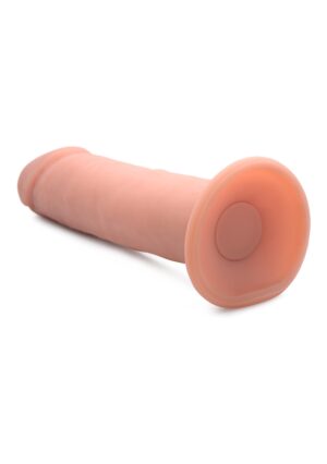 8 Inch Vibrating Remote Control Silicone Dildo - Flesh - Afbeelding 8