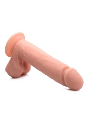 9 Inch Vibrating Remote Control Silicone Dildo with Balls - Fles - Afbeelding 3