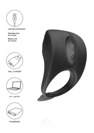 Cock Ring - C-spot Massager - Black - Afbeelding 10