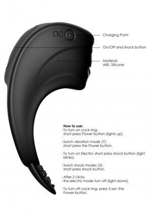 Cock Ring - C-spot Massager - Black - Afbeelding 9