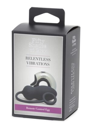 Relentless Vibrations Remote Control Egg - Black/Silver -- - Afbeelding 2