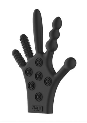 Silicone Stimulation Glove - Black - Afbeelding 5