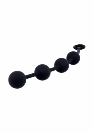 EXCITE Large Silicone Anal Beads - Black - Afbeelding 1