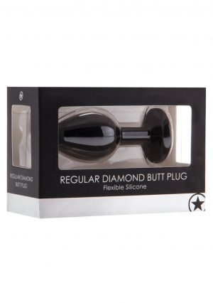 Regular Diamond Butt Plug - Black - Afbeelding 3
