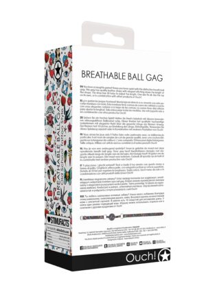 Breatheable Ball Gag - Old School Tattoo Style - Black - Afbeelding 3