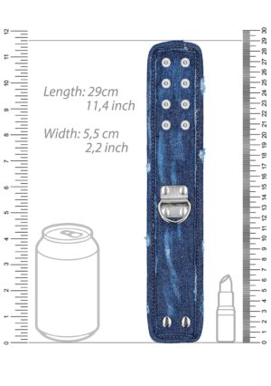 Denim Ankle Cuffs - Roughend Denim Style - Blue - Afbeelding 4