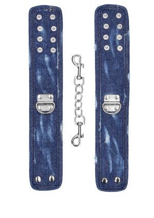 Denim Ankle Cuffs - Roughend Denim Style - Blue - Afbeelding 6