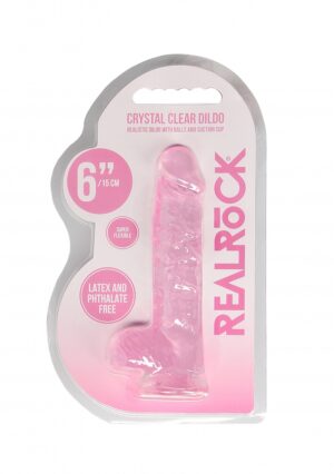 6" / 15 cm Realistic Dildo with Balls Pink - Afbeelding 2