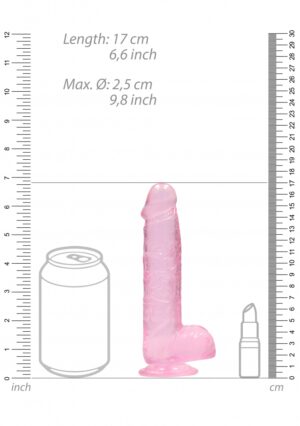 6" / 15 cm Realistic Dildo with Balls Pink - Afbeelding 3