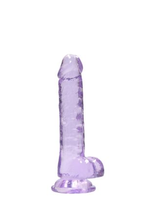 7" / 17 cm Realistic Dildo with Balls Purple - Afbeelding 1