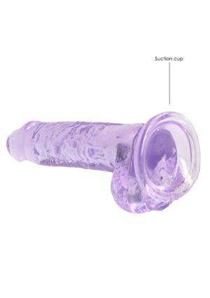 7" / 17 cm Realistic Dildo with Balls Purple - Afbeelding 5