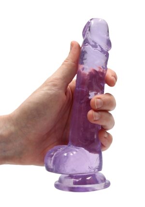 7" / 17 cm Realistic Dildo with Balls Purple - Afbeelding 7