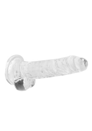 7" / 17 cm Realistic Dildo with Balls Transparent - Afbeelding 6